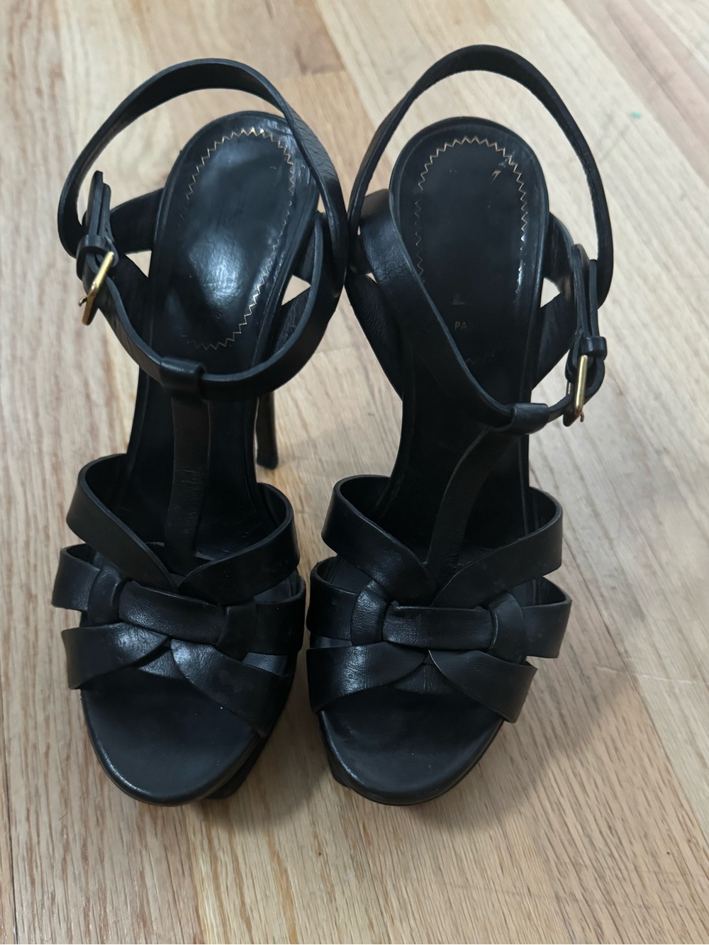 Yves Saint Laurent tribute platform Black Heels sandal 36.5
